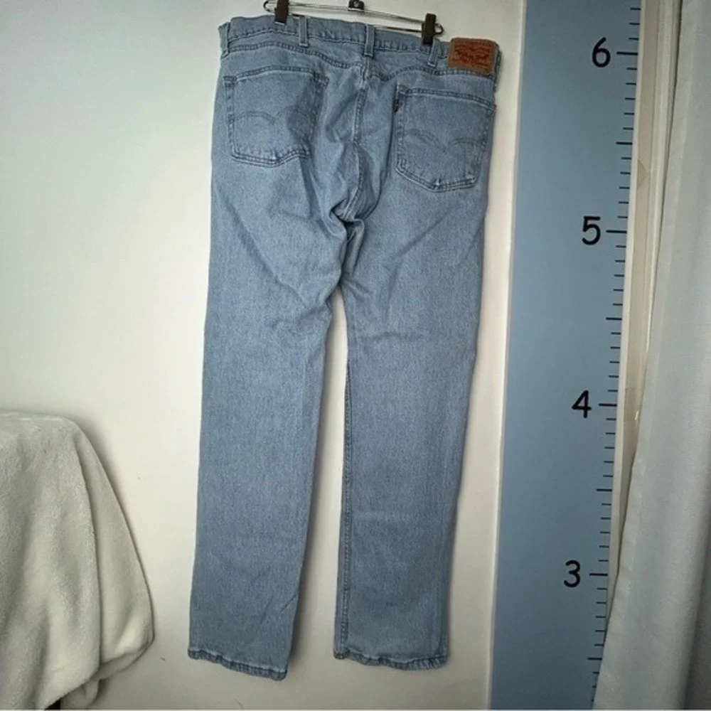 Levi's 505 Light Blue Straight Jeans Timeless‎ Style 38X32 Men's